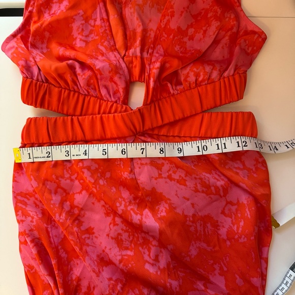 RTR- Thakoon Collective - cutout midi dress pink red-orange size 2 - Picture 12 of 14